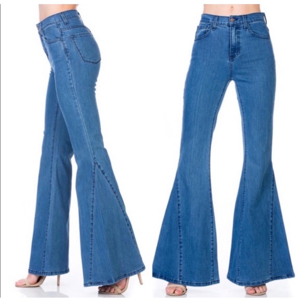 O2 DENIM Women's Size 27 Blue Flare Bell Bottom Jeans